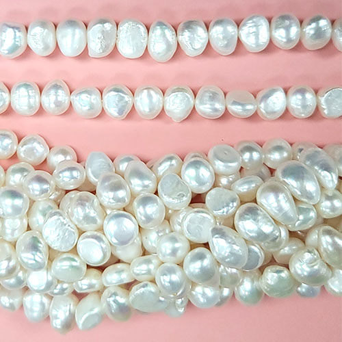 FRESHWATER PEARL SIDED 10-11MM WHITE